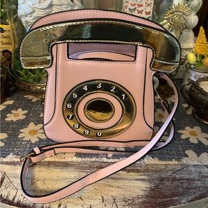 Pink and Gold Telephone Handbag
